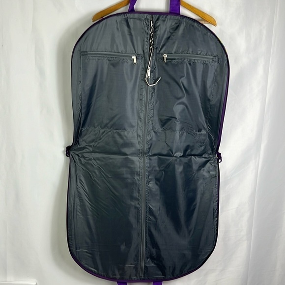 Floral Heart Pattern Travel Garment Bag Pale Purple & Neon Green NWOT - Picture 4 of 8